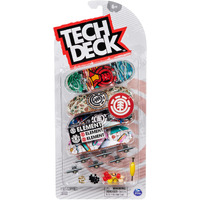 Tech Deck, Ultra Dlx Fingerboard 4-Pack, Element Skateboards, Collectible And Customizable Mini Skateboards, Kids Toy For Ages 6 And Up