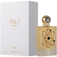 Lattafa Perfumes Tharwah Gold For Unisex Eau De Parfum Spray, 3.4 Ounce