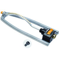 Melnor 65079-Amz Metal Oscillating Sprinkler With Quickconnectproduct Adapter Watering Set, 3600 Sq. Ft. Coverage