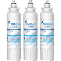 Filterlogic Adq73613401 Refrigerator Water Filter, Replacement For Lg Lt800P, Lt800Pc, Adq736134, Adq73613402, Lsxs26326S, Lsxs26366S, Lmxs30776S, Lsxs26366D, Lmxc23746S, 46-9490, 469490, Pack Of 3