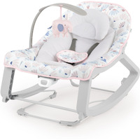Ingenuity Keep Cozy 3-In-1 Grow With Me Vibrating Baby Bouncer Seat & Infant To Toddler Rocker, Vibrations & -Toy Bar, 0-30 Months Up To 40 Lbs (Pink Burst)