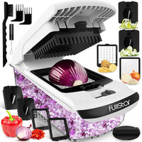 Fullstar Vegetable Chopper - Food Chopper - Onion Chopper - Vegetable Slicer & Spiralizer - Veggie Chopper With Container - Kitchen Gadgets - Home Essentials - Kitchen Accessories (4 In 1, White)