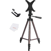 Fosoto 50 Inches Camera Tripod With Universal Tablet Holder Mount Compatible For Ipad Air,Ipad 4 3 2,Ipad Mini,Samsung Galaxy Tab,Tab 3,Tab 4,Tab 5,Tab Pro,Google Nexus,Kindle,Iphone,Microsoft Surface