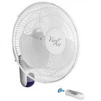 Vie Air 16"" Plastic Wall Fan With Remote Control In White