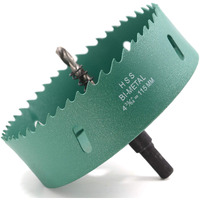 Koopi 115Mm / 4.5"" Hole Saw With Arbor & Hss Drill Bits, New Bi-Metal Material Hole Cutter,Strong And Durable 4 1/2 Inch Holesaw For Easily Drilling Wood, Plastic, Plywood, Drywall, Metal
