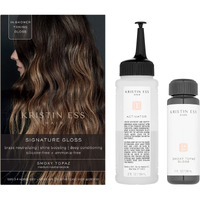 Kristin Ess Hair Gloss - Brass Neutralizing | Shine Boosting | Deep Conditioning, Silicone-Free + Ammonia-Free, Smoky Topaz (Medium Neutral Bronde)