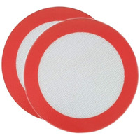 Premium Non Stick Reusable Round Silicone Baking Mat Set Of 2 Diameter 8.5 Inch Perfect For 9 Inch Round Cake Pan Liner Baking Sheets