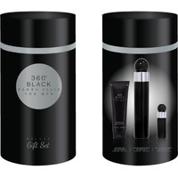 Perry Ellis Fragrances Perry Ellis 360 Black Men's Cologne - 3-Piece Gift Set - 3.4 Fl Oz Edt, 3 Oz Shower Gel, .25 Fl Oz Edt Mini Travel Spray - Fresh, Woody, Clean, Long-Lasting