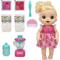 Baby Alive Magical Mixer Baby Doll Strawberry Shake With Blender Accessories, Drinks, Wets, Eats, Blonde Hair Toy For Kids Ages 3 And Up
