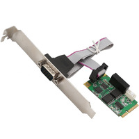 Io Crest Si-Mpe15062 Full Size Mini Pcie Card Or Usb 2.0 1 Port Serial Db9 Rs232/422/485 Adapter