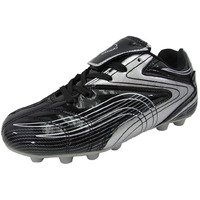 Vizari Striker Fg Soccer Shoes | Firm Ground Cleats For Outdoor Surfaces And Fields | Lightweight And Easy To Wear Youth Outdoor Soccer Cleats Black/Silver