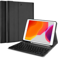 Procase Keyboard Case For Ipad 10.2 9Th Gen 2021/ 8Th Gen 2020/ 7Th Gen 2019/ Ipad Air 10.5"" 2019 / Ipad Pro 10.5 2017, Wireless Magnetically Detachable Keyboard Case, Auto Sleep/Wake -Black