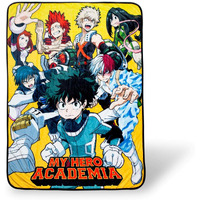 Just Funky My Hero Academia Superheroes Lightweight Fleece Throw Blanket | 45 X 60 Inches