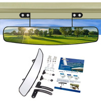 Betooll 16.5"" Wide Rear View Convex Golf Cart Mirror For Ez Go, Club Car, Yamaha