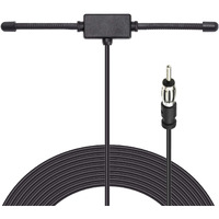 Bingfu Universal Car Stereo Am Fm Dipole Antenna,Hidden Adhesive Mount Am Fm Radio Antenna For Vehicle Car Truck Suv Radio Stereo Head Unit Receiver Tuner,10 Feet Cable Din Plug Connector