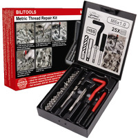 Bilitools M6X1.0 Thread Repair Kit, Hss Drill Helicoil Repair Kit Metric