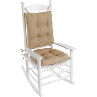 Klear Vu Solarium Rocking Chair Cushion, Assembled In The Usa, For Indoor & Outdoor Use, Patio, Living Room, Or Nursery, 19""X19"" Seat And 21""X18"" Seatback, 2-Piece Set, Husk Birch 2 Count