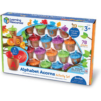 Learning Resources Alphabet Acorns Activity Set, Develops Letter Recognition, Educational Toys For Toddlers, Homeschool, Visual & Tactile Learning Toy, 78 Pieces, Ages 3+