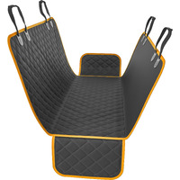 Active Pets Dog Car Seat Cover For Back Seat, Waterproof Pet Hammock Protector, Durable Nonslip Seat Protection Suv Truck, Standard 53""X56"", Orange