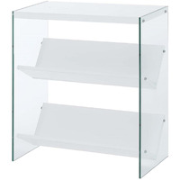 Convenience Concepts Soho Bookcase, White / Glass