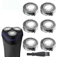 Suleto Hq8 Replacement Heads Compatible With Noreclo Electric Shavers, Hq8 Heads Upgraded Razor Replacement Blades Compatible With Shavers Series Pt720 At880 At810 7800, 6-Pack& Brush