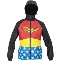 Dc Wonder Woman Womens Zip Raincoat Hooded Jacket | Large