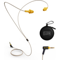 Elgin Ruckus Earplug Earbuds | Osha Compliant Noise Reduction In-Ear Headphones : Isolating Ear Plug Earphones Orange