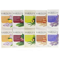 Yardley London Soap Bath Bar Bundle - 10 Bars: English Lavender, Oatmeal And Almond, Aloe And Avocado, Cocoa Butter, Lemon Verbena 4 Ounce Bars (Pack Of 10, Two Of Each)