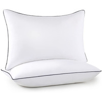 Hoomqing Bed Pillows 2 Pack - King Size Cooling Pillows For Sleeping Set Of 2 For Side Back And Stomach Sleepers, Down Alternative Filling Luxury Soft Supportive Plush Pillows(White, King)