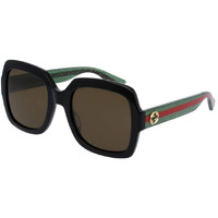 Gucci Gg0036S 002 54M Black/Green/Brown Rectangular Sunglasses For Women + Bundle With Designer Iwear Eyewear Kit