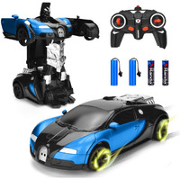Ursulan Transform Remote Control Cars For Boys, Deformed Robot Toy With 360 Speed Drifting, One Button Transformation Cars For Kid Age 3-8, Holiday Toy Xmas Gifts For Boys And Girls (Blue)