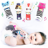 Baby K Baby Rattle Socks For Girls & Boys (Pet Set) - Baby Toys 6-12 Months - Baby Wrist Rattles And Foot Rattles - Baby Toys For Newborns As Gift - Easy To Wear Baby Rattle Toys