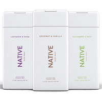 Native Body Wash 3 Pack - Natural Body Wash Women & Men - Sls & Paraben Free - Cucumber & Mint, Coconut & Vanilla, Lavender & Rose