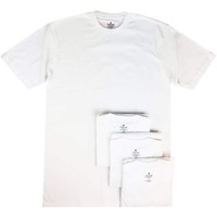 Stafford Mens Tall/Extra Tall 100% Heavy Weight Cotton Crew Neck Undershirt, White, Short Sleeve, 4 Pack (Large Tall (Lt))