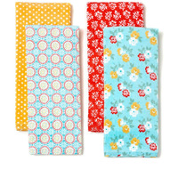 The Pioneer Woman Spring Floral Kitchen Towel Set, 4Pk, Print,Red, Teal, Yellow, White, Blue, Green
