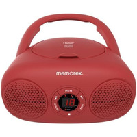 Memorex Am/Fm Top Loading Cd Player | Portable Stereo With Programmable Memory | Auxiliary Input And Led Display (Red)