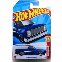 Hot Wheels 83 Chevy Silverado, Blue, Then And Now 9/10
