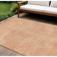8' X 10' Peach Washable Indoor Outdoor Area Rug
