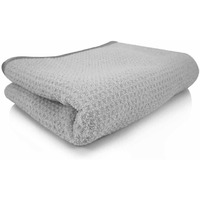 Chemical Guys Mic_781_01 Waffle Weave Gray Matter 70/30 Blend Microfiber Drying Towel With Silk Edging, 25"" X 36""