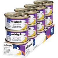 Solid Gold Five Oceans Shreds With Real Tuna In Gravy - Premium Wet Cat Food For All Life Stages, Pack Of 12