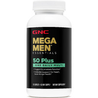 Gnc Mega Men 50 Plus One Daily Multivitamin | Supports Prostate Function | Includes Support For Heart, Brain, & Eye Health | 60 Count