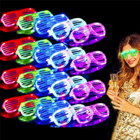 20 Pack Led Glasses Party Favors Light Up Glasses, Glow In The Dark Party Supplies Accessories For Kids Adult,Glow Sticks Glasses Neon Sunglasses Birthday Wedding Pool Helloween Fiesta Party Favors