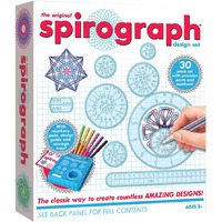 Spirograph Design Set Boxed - Arts And Crafts, Kids Toys, Art Supplies, Craft Supplies, Drawing Kit, Spiral Art, Reproduction Of Classic Gear Design Kit, Pens, Design Sheet Included, Ages 8+