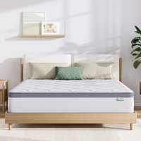 Novilla King Mattress, 12 Inch Hybrid Mattress King With Comfort Foam, Innerspring Pillow Top Mattresses In A Box, Comfort Layer For Pressure & Pain Relief, Soft Feel But Supportive