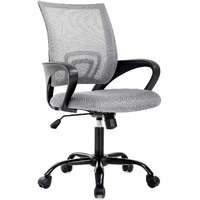 Bestoffice Office Chair Ergonomic Cheap Desk Chair Mesh Computer Chair Lumbar Support Modern Executive Adjustable Stool Rolling Swivel Chair For Back Pain (Grey)