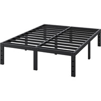 Shland California King Bed Frames No Box Spring Needed, Metal Platform Bed Frame Cal King Size Mattress Foundation, Easy Assembly, No Noise, 14 Inch, Black