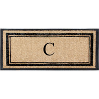 A1Hc Natural Coir & Rubber Hand Flocked Large Monogrammed Door Mat 30X60 Inches Thick Durable Doormats For Entrance Heavy Duty, Thin Profile Front Door Mat, Long Lasting Front Door Entry Doormats