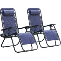Homall Zero Gravity Chair Patio Folding Lawn Lounge Chairs Outdoor Lounge Gravity Chair Camp Reclining Lounge Chair With Cup Holder Pillows For Poolside Backyard And Beach Set Of 2 (Red)