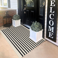 Kilococo Buffalo Plaid Rug 3'X5' Orange Outdoor Rugs For Halloween/Thanksgiving Washable Fall Doormat Buffalo Check Rug Layered Front Door Mat For Porch/Farmhouse/Entryway/Patio Fall Decor