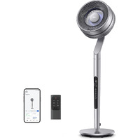 Dreo Pedestal Fan With Smart Control, 40-44"" Adjustable Height, Dc Quiet Fans For Bedroom, 120+85 Omni-Directional Oscillating Fan, 100Ft Airflow, 10 Speeds, 6 Modes, 12H Timer, 23Db, Wi-Fi/Voice